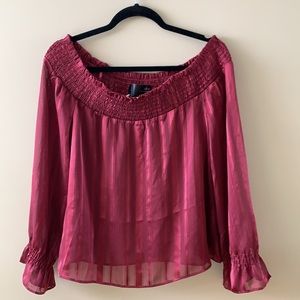 NWT,long sleeve sheer top from SAKS